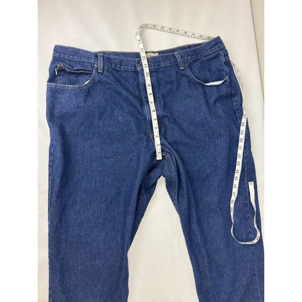 LL Bean Men's Natural Fit Jeans 100% Cotton Relaxed Tapered Big & Tall 42 * 28